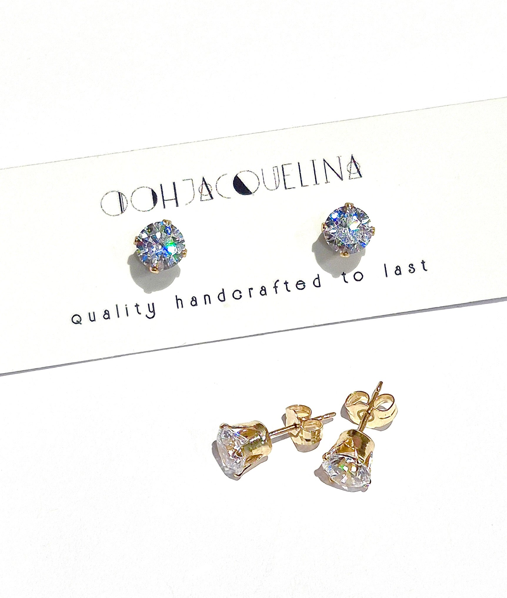 14K GF or Sterling Silver Swarovski stud earrings