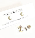 14K GF Mini Moon stud earrings
