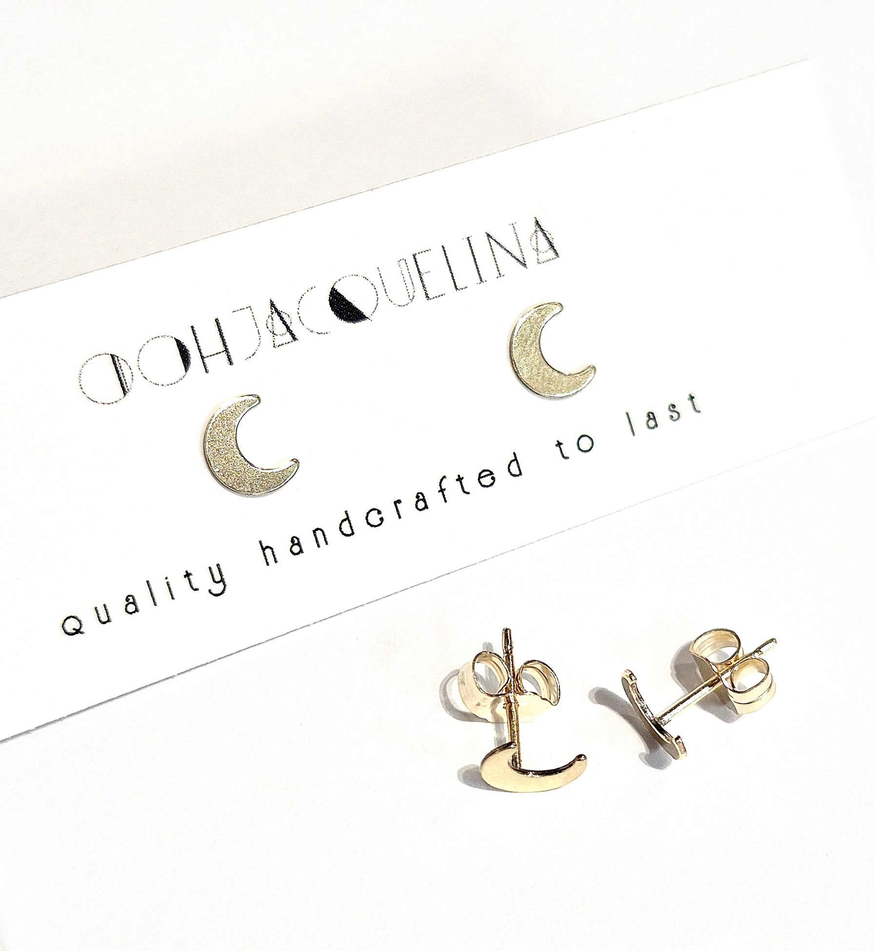 14K GF Mini Moon stud earrings