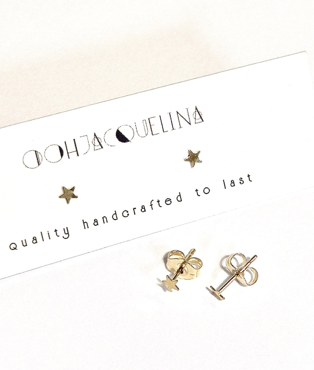 14K GF Mini star stud earrings