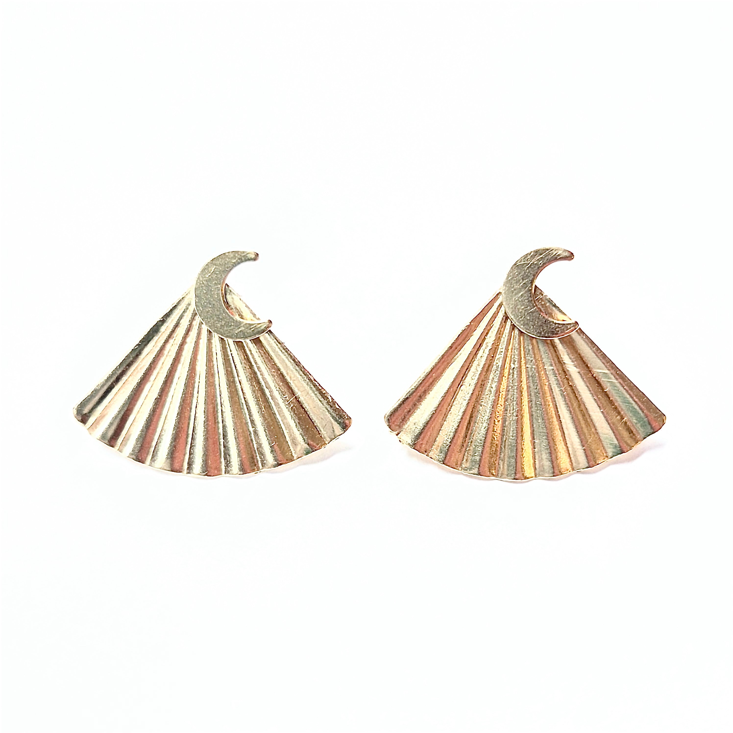 14K GF Mini Moon stud earrings