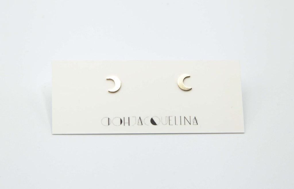 14K GF Mini Moon stud earrings