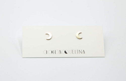 14K GF Mini Moon stud earrings